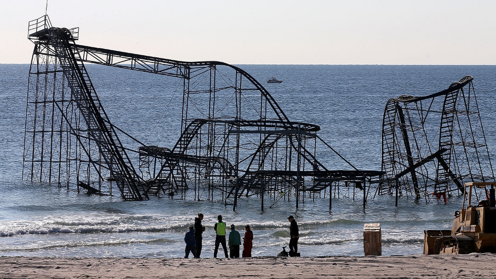 Superstorm Sandy roller coaster being demolished