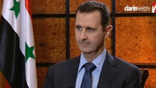 Bashar al-Assad challenged the US and France to provide proof that his regime was responsible for the attacks