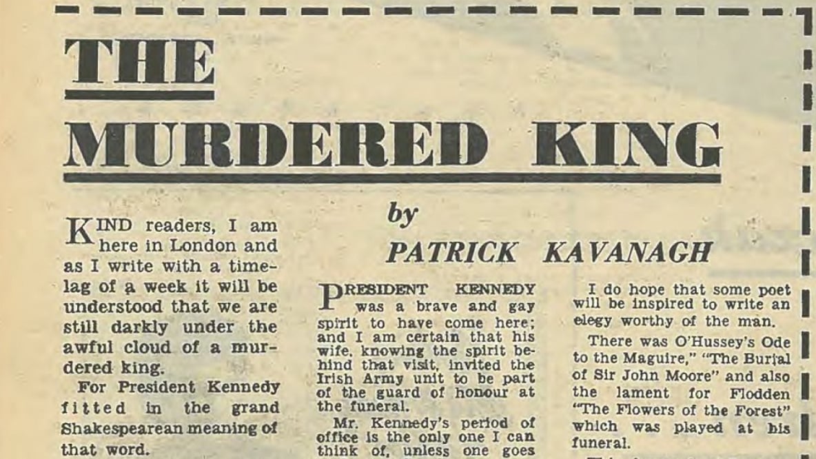 The Murdered King by Patrick Kavanagh, RTV Guide, 1963
