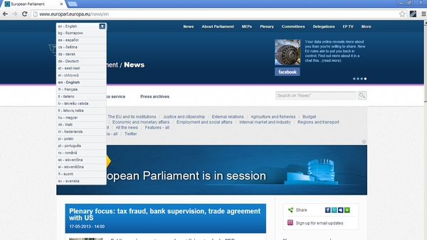 Irish is currently the only one of the EU's 23 official languages not included on the site