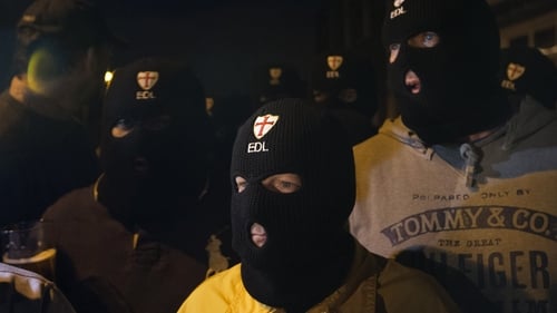 Supporters of the English Defence League gathered near the scene after the attack