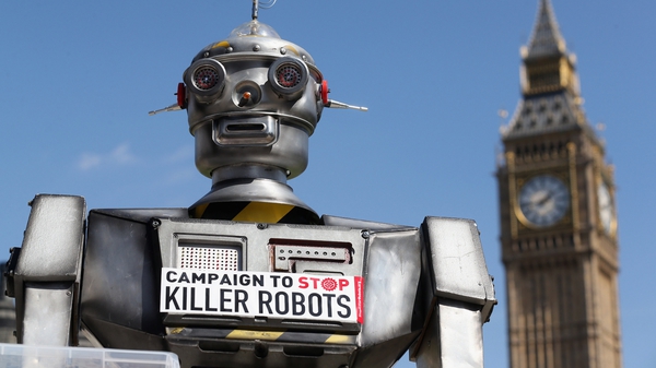 A robot used to promote a campaign against autonomous weapons in London last month