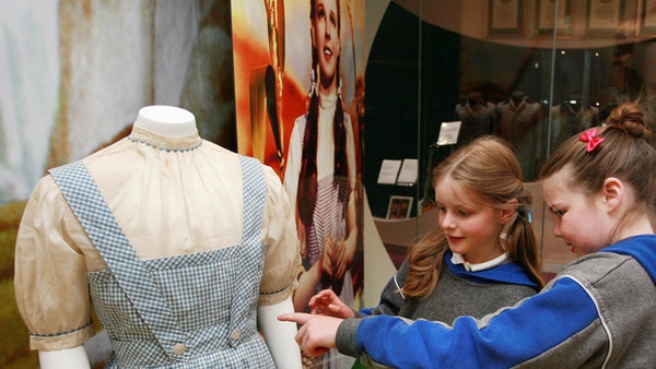 Judy Garland's Wizard of Oz costume is on display in Ireland