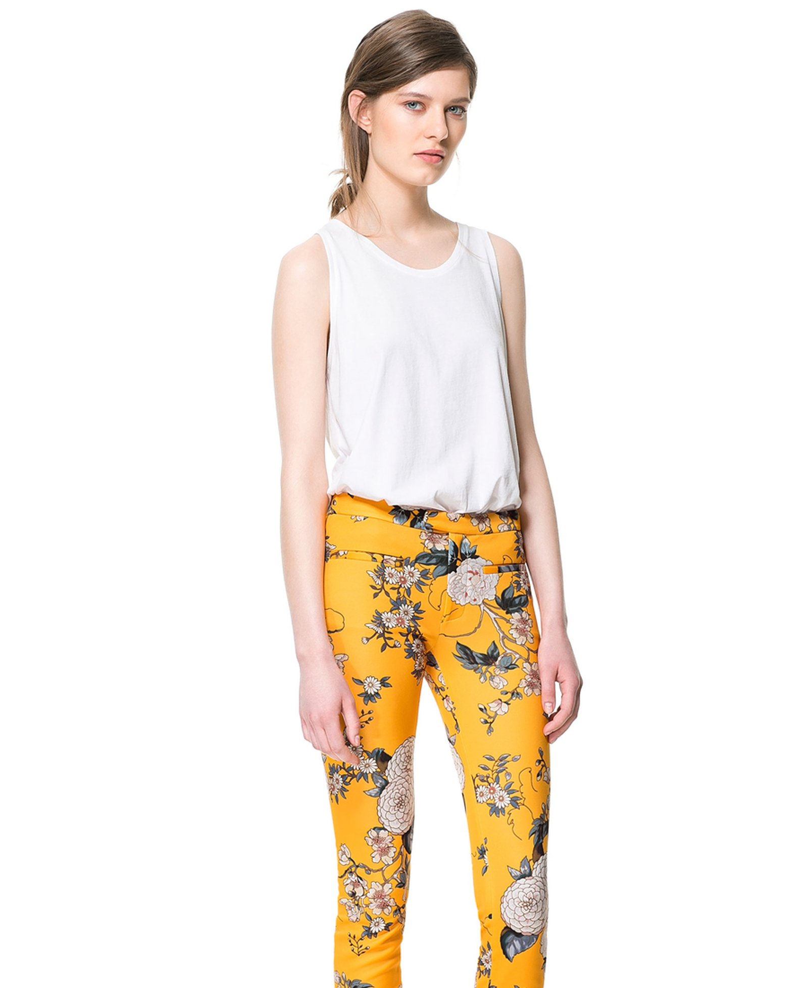 Image 3 of FLOWER PRINT TROUSERS from Zara  Harem pants women Trousers  women Printed trousers