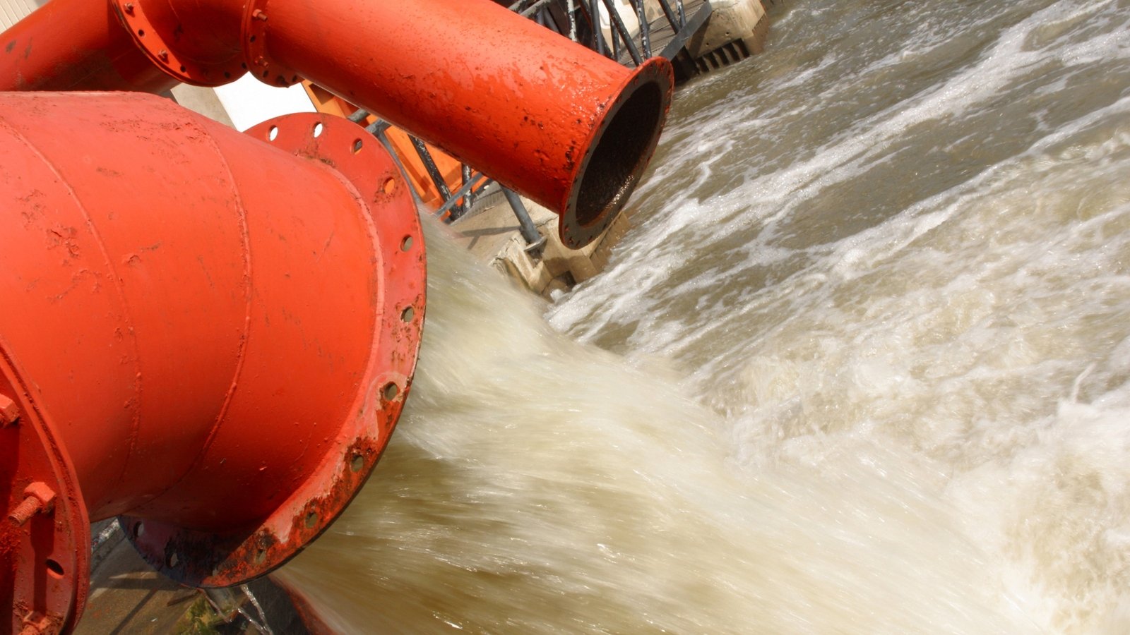 Raw sewage entering water at 44 sites