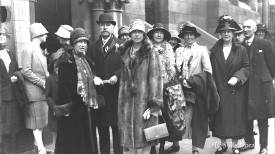 Douglas Hyde (centre) at the wedding of his daughter Úna in the 1920s. (1920s)