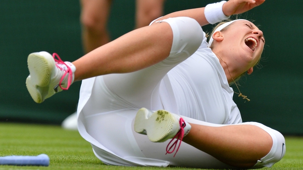 Victoria Azarenka injured her ankle playing against Maria Joao Koehler