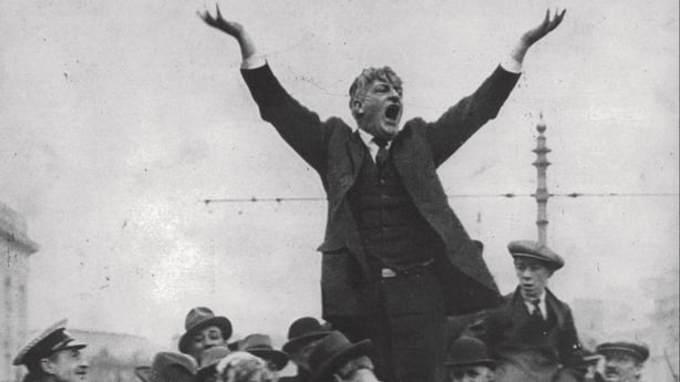 Jim Larkin gesturing dramatically