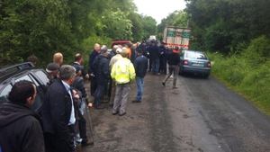 Over 30 turf cutters gathered at a bog at Kilteevan near Roscommon town