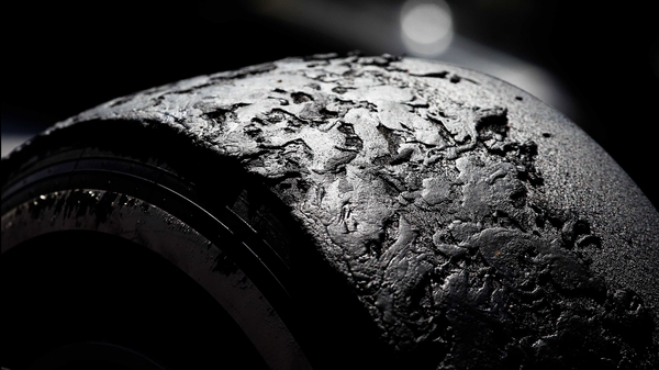 Detail view of Pirelli tyres following the British Formula One Grand Prix at Silverstone