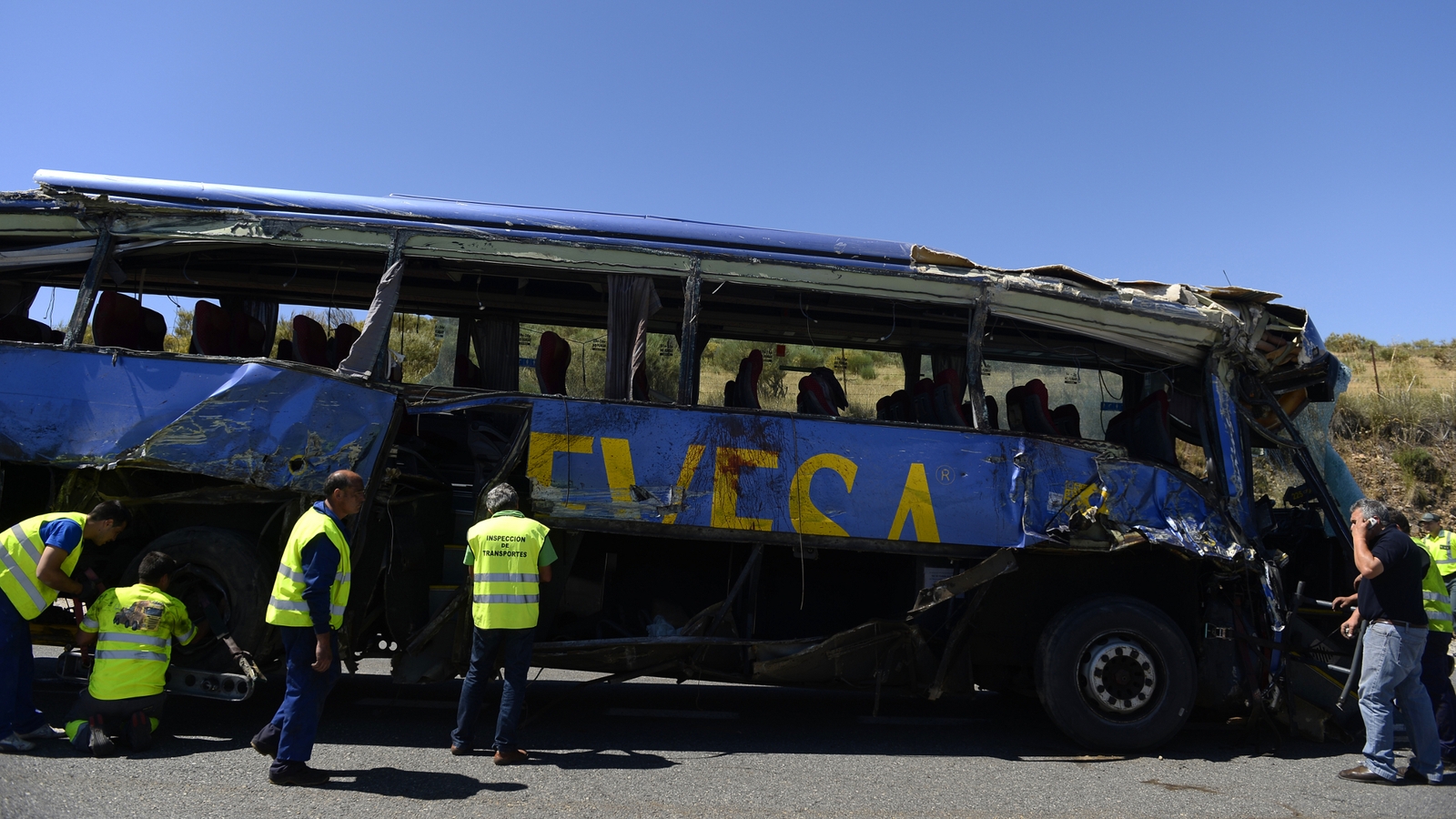 Bus crash kills nine in central Spain