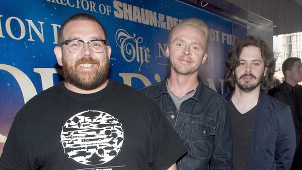 Frost, Pegg and Wright - Promoting their new film The World's End in Dublin