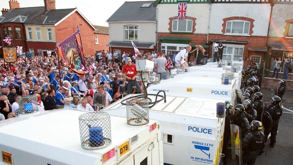 Police were enforcing a ruling from the Parades Commission