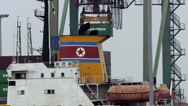 View of North Korean vessel Chong Chon Gang at Manzanillo harbour in Colon, 90km from Panama City