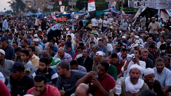 Thousands of Muslim Brotherhood supporters have been staging a vigil outside the Rabaa al-Adawiya mosque