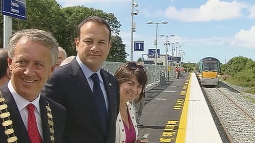 Minister Leo Varadkar (C) has rejected suggestions there are plans to close railway lines