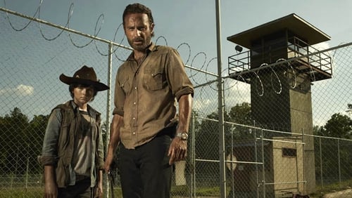 Chandler Riggs and Andrew Lincoln in The Walking Dead