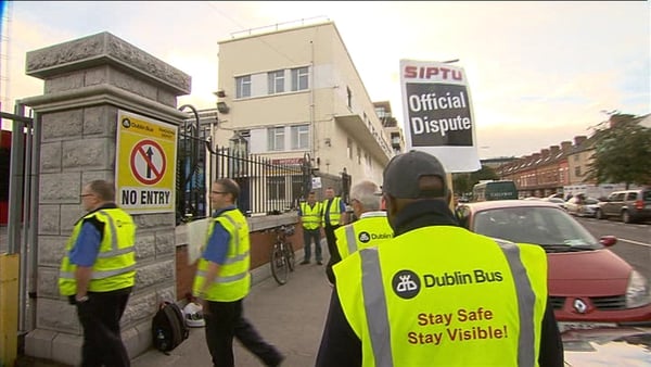 The dispute involves workers from the National Bus and Rail Union and SIPTU