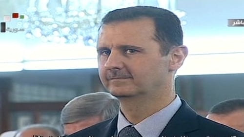 Syrian President Assad said: "In my view, a political opposition does not carry weapons"