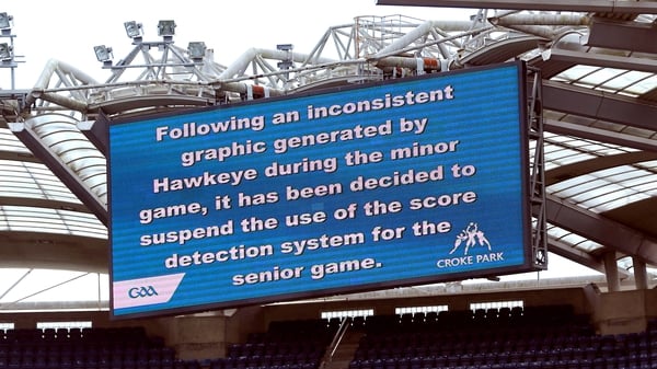 Hawk-Eye was suspended for the Clare Limerick All-Ireland semi-final after a mistake in the minor game