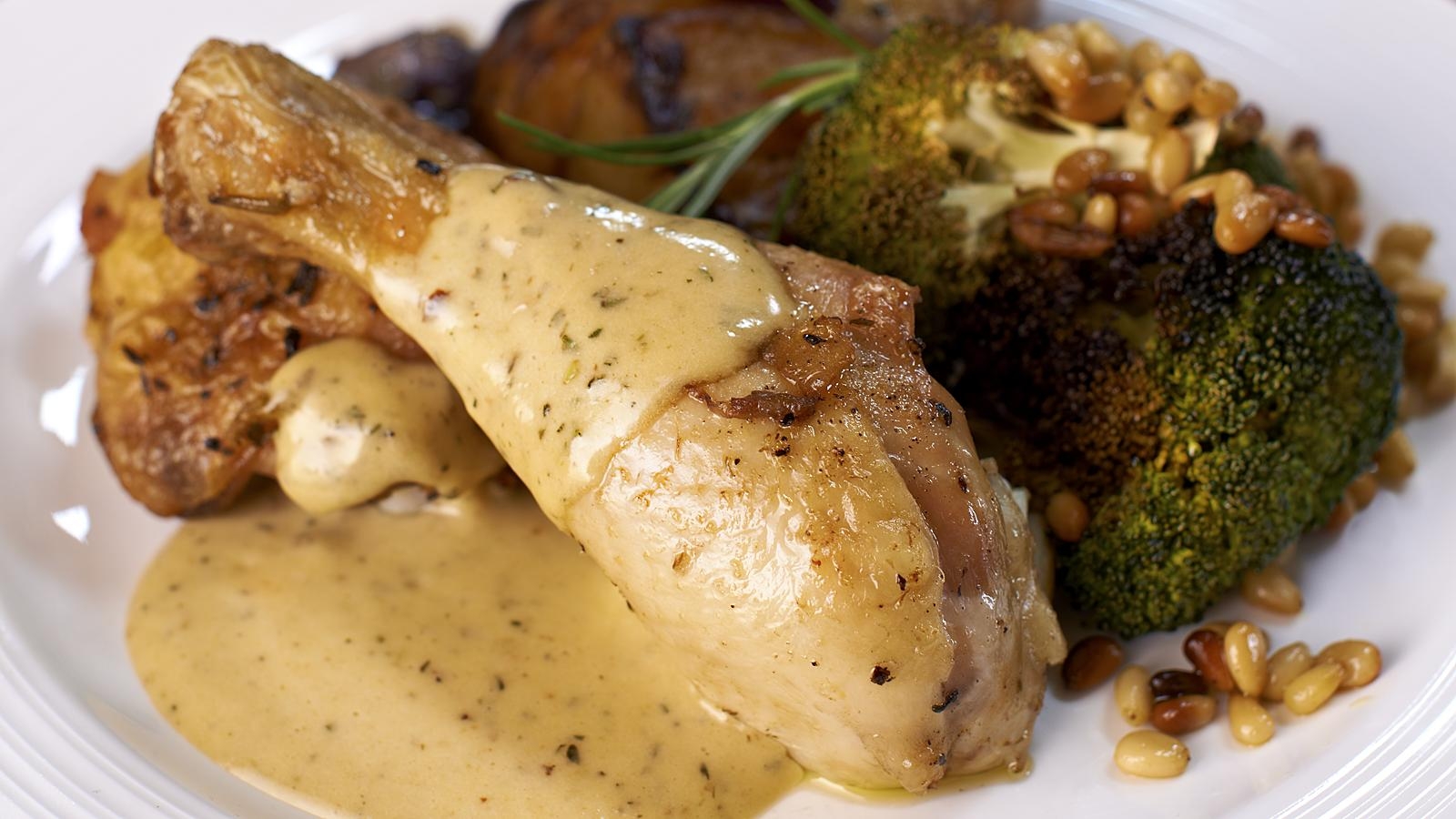 Roast Chicken Pieces with Lemon and Herb Aioli & R