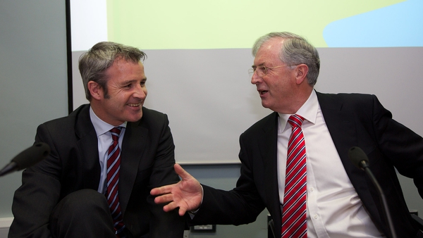 FBD Holdings' chief executive Andrew Langford (left) and chairman Michael Berkery