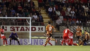 Robbie Brady (r) scored his second goal in two games as Hull beat Leyton Orient