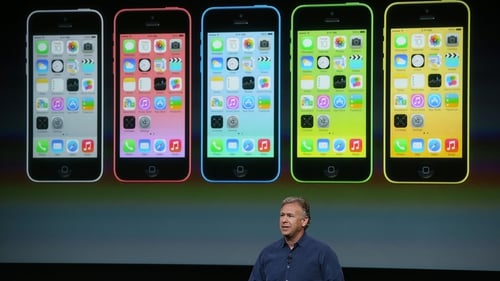 Apple Senior Vice President of Worldwide Marketing Phil Schiller speaks about the new iPhone 5C during the announcement