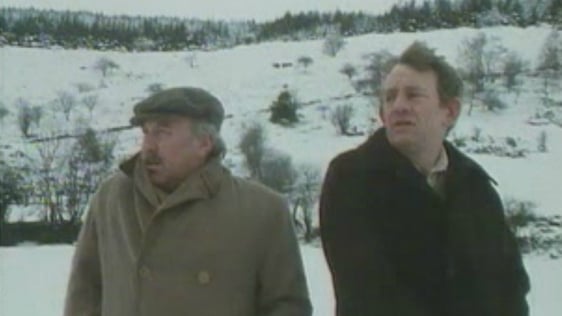 Dinny (Joe Lynch) and Miley (Mick Lally) in the first episode of 'Glenroe'.