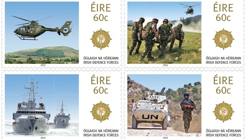 The 60c set depicts the Army, Navy, Air Corps and Reserve Defence Force