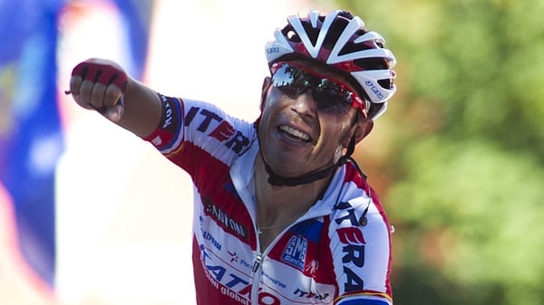 Rodriguez attacked in the final kilometre to take a solo victory at the summit finish of Alto de Naranco