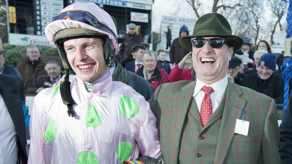 Paul Townend and owner Rich Ricci share a laugh after winning the Racing Post Novice Steeplechase with Arvika Ligeonniere at Leopardstown last year