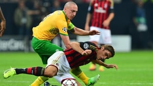 Celtic impressed in the earlier match at the San Siro before Milan grabbed two late goals for victory