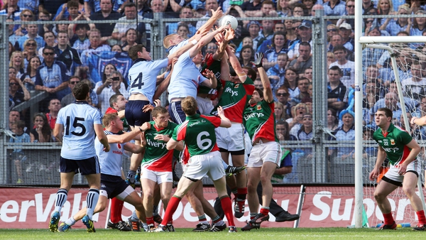Dublin and Mayo in action during the 2012 All-Ireland semi-final