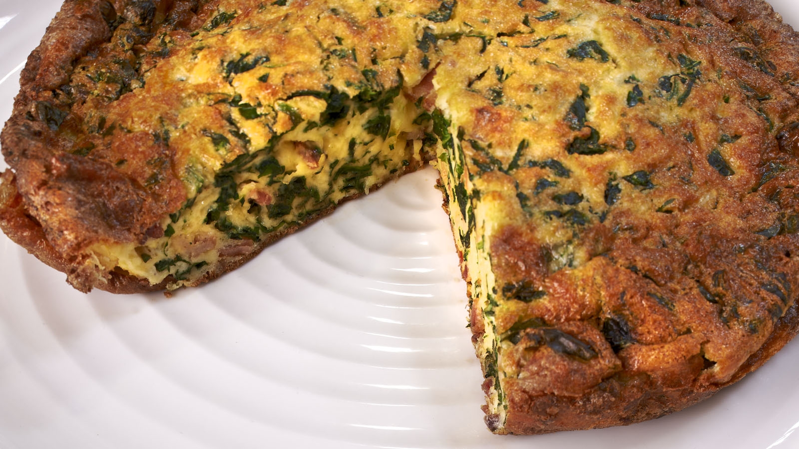 Spinach, Bacon and Gruyère Frittata