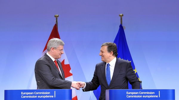 Canadian Prime Minister Stephen Harper and European Commission President José Manuel Barroso agreed the deal in Brussels