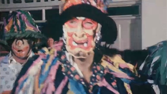 A member of the Vizards in costume for Halloween, 1982.