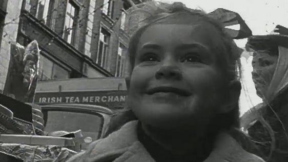 A young girl in Dublin at Christmas 1967.