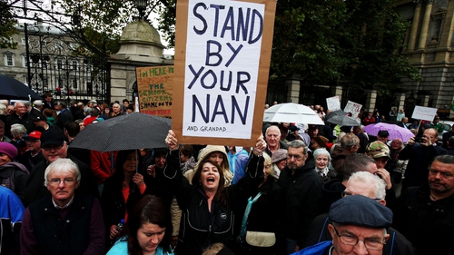 Protesters travelled to Dublin from around the country