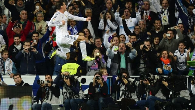 Gareth Bale celebrates