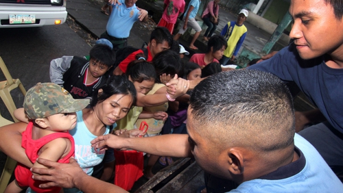 Residents of Legazpi city in Albay province, south of Manila, are evacuated ahead of a super typhoon