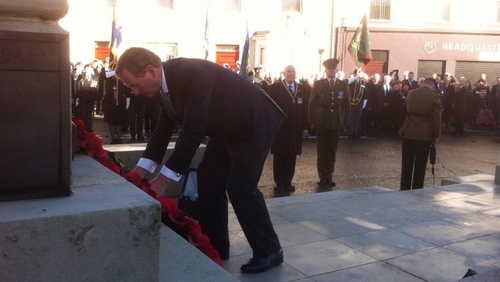 Taoiseach Enda Kenny laid a wreath at the War Memorial in Enniskillen (Pic: Merrionstreet.ie)