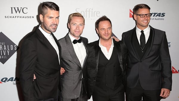 Boyzone chat to Stephen Gately before each gig