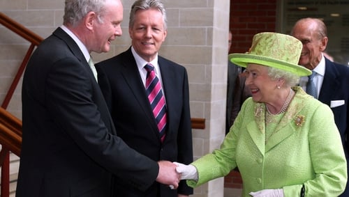 Britain's Queen Elizabeth II and Martin McGuinness met in Belfast in 2012