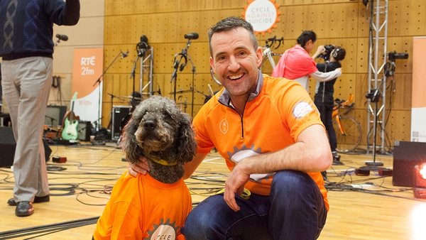 Jim Breen and Cycle Against Suicide supporter, Buddy! Credit: Kim Munday