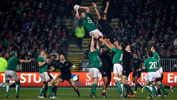 Ireland in action against New Zealand in 2012