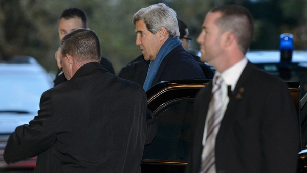 John Kerry arriving in Geneva for Iran nuclear talks