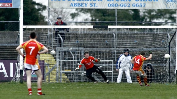 Neil Douglas of Castlebar Mitchels converts a penalty