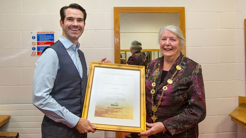 Carr and the Lord Mayor of Limerick, Councillor Kathleen Leddin Photos: Sean Curtin Photo