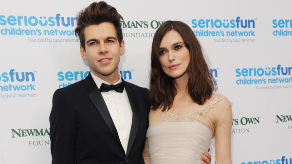 Keira Knightley recycles her wedding dress for charity gala, pictured with husband James Righton